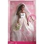 Every Girl's Dream Black Barbie Bride Doll with Twinkling Wedding Ring