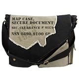 Buy Vintage 2-Tone Imprinted Map Case Bag