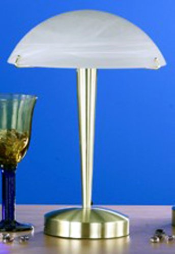 Trio 5925011-08 Touch-Me Tischleuchte mit Alabasterglasschirm messing matt Trio 5925011-08 Touch-Me Tischleuchte mit Alabasterglasschirm messing matt