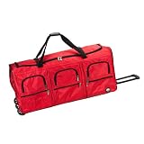 Rockland Deluxe Lightweight 40 Rolling Duffel Bag - Black