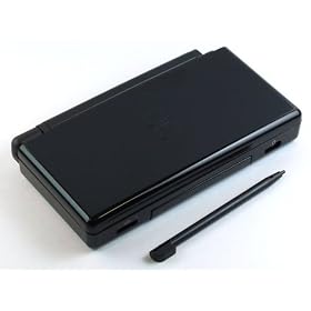 Onyx Black - High Quality Full Repair Housing Replacement Kit for Nintendo DS Lite with Hinge Set