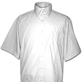 Men's Short Sleeve SILVER GREY Dress Shirt