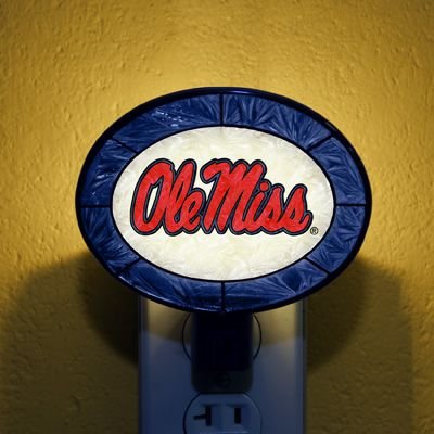 410Y3hkqLwL NCAA Mississippi Rebels Art Glass Nightlight