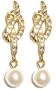 Lucinda Genuine Pearl & Austrian Crystal Earrings