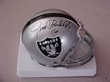Jim Plunkett Hand Signed Autographed Oakland Raiders Riddell Football Mini Helmet w/ Photo of Signing
