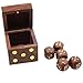 Handcrafted Box And 5 Dice Set Wooden Puzzles Dice Toys And Games - Unique Birthday Gift - 2.5