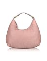 Fendi Pink Woven Leather Logo Hobo Bag