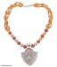 Carnelian necklace, 'Garden of Love' 0.6 W 18.5 L