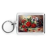 AB/342/2 A Porcelain Romance (oil on canvas).. - Acrylic Keyring - Art247 - Standard Size