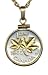 Gorgeous 2-toned 24k Gold on Sterling Silver World Coin Necklaces in Gold Filled Bezels - Canadian penny "Maple leaf"
