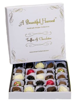 25pc Sugar Free Handmade Belgian Chocolates by A Bountiful Harvest