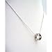 Une215 Black Ring Pendant Necklace Embedded w/ Cubic Zircon Necklace