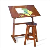 Creative Table and Stool Set in Walnut