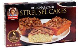 Little Debbie Cinnamon Streusel Coffee Cakes 13oz 8 Cakes (2 Pack)