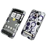 EMPIRE 2D Purple and Black Circle Stars Design Hard Case Cover for Sprint H ....