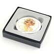 Elegant Silvertone Vanity Compact Mirror Flapper Girl 3