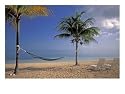 Beach Scene at The Inn at Bahama Bay, Grand Bahama Island, Caribbean Photographic Poster Print by Nik Wheeler, 48x36