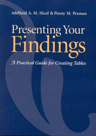 City Travel Guides Discounted  Books : Presenting Your Findings: A Practical Guide for Creating Tables