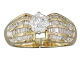 EGL Certified 1.32 cts Diamond Engagement Ring 14Kt Yellow Gold