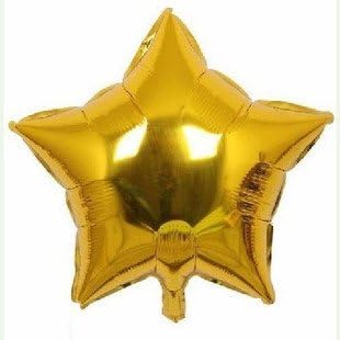 10 Inch Star Aluminum Foil Balloons,mylar Balloons,party Balloons 10pcs/lot (gold)