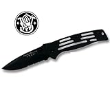 Smith and Wesson SW3300BS Swat Baby Serrated Frame Lock Knife, Black