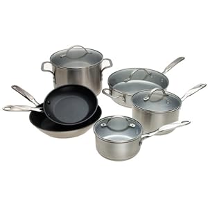 Simply Calphalon Stainless Steel 10-Piece Cookware Set