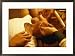 A heroin addict receives an injection of heroin in a major neck vein Framed Art Poste...