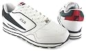 Fila "Classic Running" Men's Lace-up Classic Running Shoes - White/Navy/Red