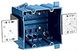 IMAGE OF Carlon SB2-236-FS Outlet Box, New Work, 2 Gang, 3-9/16-Inch Length by 4-Inch Width by 3-9/16-Inch Depth, Blue