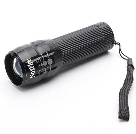 NoxFire Adjustable Focus CREE LED Flashlight, Super Bright, Zooming Glass Lens LED Flashlight Batteries Included (3*AAA)
