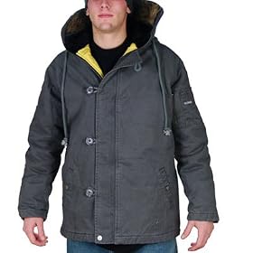 Toy Machine Mens Jacket Parka-Matic Char Yellow by Toy Machine