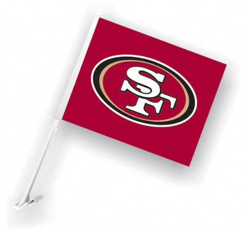 San Francisco 49ers 11x18 Double Sided Car Flag - Set of 2