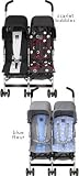 Maclaren Rally Twin Stroller- Blue Fleur(A102321)