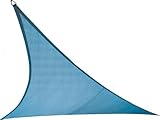 Coolaroo Triangle Shade Sail 11 Feet 10 Inches with Hardware Kit, Ocean Blue