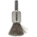 Weiler Wire End Brush, Coated Cup, Round Shank, Stainless Steel 302, Crimped Wire