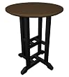 24" Recycled Earth-Friendly Outdoor Patio Bistro Table - Black and Raw Sienna