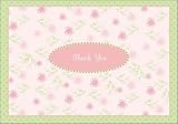 Pink Flowers Thank You Cards