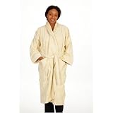 Organic Cotton Terry Bath Robe, Off-white