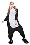 Newcosplay Adult Onesie Halloween Costumes Party Dress S M L Xl (Medium (fit for 163cm-172cm), Red eye panda)