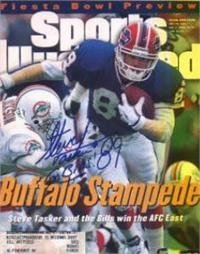 Steve Tasker Autographed/Hand Signed Sports Illustrated Magazine (Bufallo Bills)