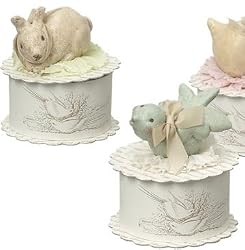 Nicol Sayre Springtime Containers Bluebird and Bunny Set of 2