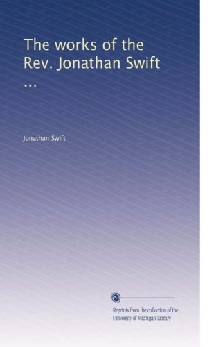 The works of the Rev. Jonathan Swift ... (Volume 20) Book Image
