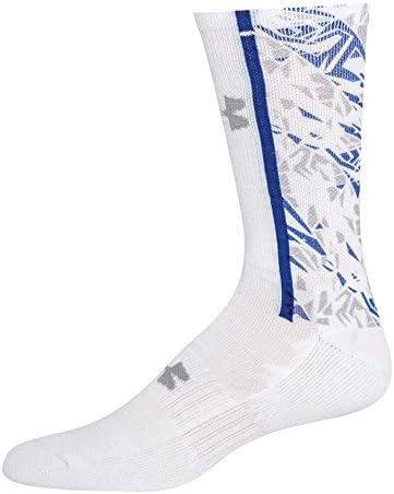 Under Armour Men's UA Banshee Lacrosse Crew Socks Medium White