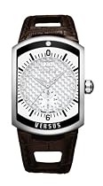 Versus By Versace Gents 'Time Zone' Leather Strap Watch