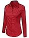 LA BASIC Women's Long Sleeve Button Down Collared Shirts (S-3XL)