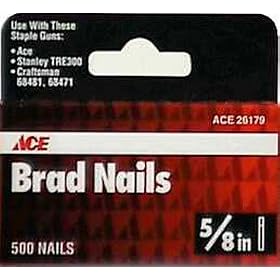 STANLEY HT CONSUMER FASTENING 26179ACE "ACE" BRAD NAILS: Home Improvement