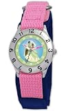 Disney Kids' D877S503 The Princess and The Frog Time Teacher Pink Velcro Watch