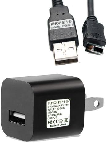 KHOI1971 Wall Charger AC Adapter + USB Cable Compatible with Vivitar Vivicam 8225 T328 8025 Charger AC Adapter NOT Created or Sold by Vivitar
