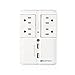 [UL Listed] Cable Matters 4-Rotating Outlet Wall Mount Surge Protector with 3.4A Dual USB Charging