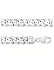 11mm Sterling Silver Curb Link Bracelet